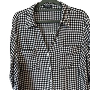 * BLACK/WHITE CHECK BOTTOM TIE TOP XLARGE-